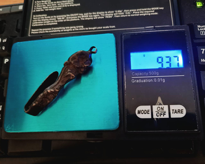 แหนบเงินเก่าใช้แขวนพระได้ ไม่ทราบที่ นน. 9.37 กรัม