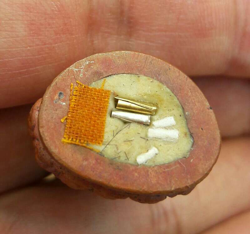 พระกริ่งหลวงปู่เหลือง ฉันทาคโม รุ่นเศรษฐี 57 เนื้อทองแดงเถื่อน วัดกระดึงทอง จ.บุรีรัมย์ เคาะเดียว  