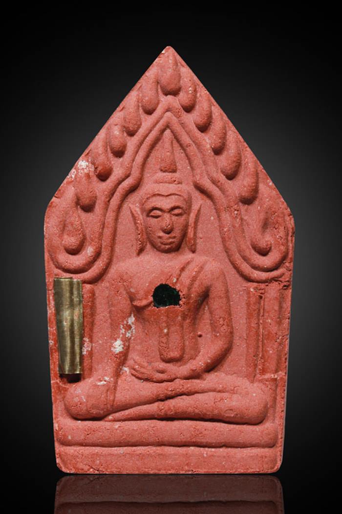 พระขุนแผน ขุนพันธรักษ์ รุ่นบ่วงสื่อเฮง ปี 2541 เนื้อผง วัดพระบรมธาตุ จ.นครศรีธรรมราช+ บัตรรับรอง