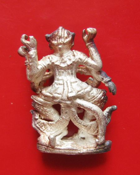 หนุมานหล่อโบราณ 8 กร รุ่นแรก เนื้อเงิน หลวงพ่อแล วัดพระทรง จ.เพชรบุรี ปี 50 