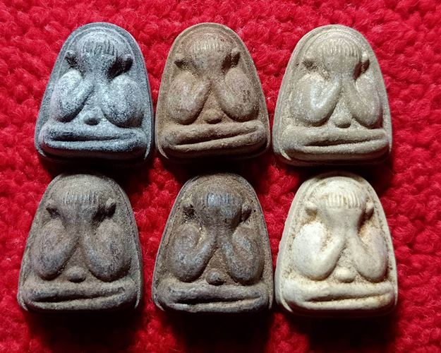 พระผงปิดตา หลวงพ่อบู๊ วัดบางพระวรวิหาร ชลบุรี ชุด100องค์