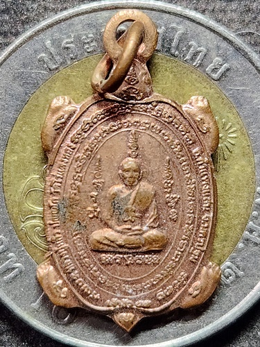 วัดไร่แตงทอง จ.นครปฐม เหรียญพญาเต่าเรือน หลวงปู่หลิว  รุ่น เจ้าสัว 111 ปี 2557
