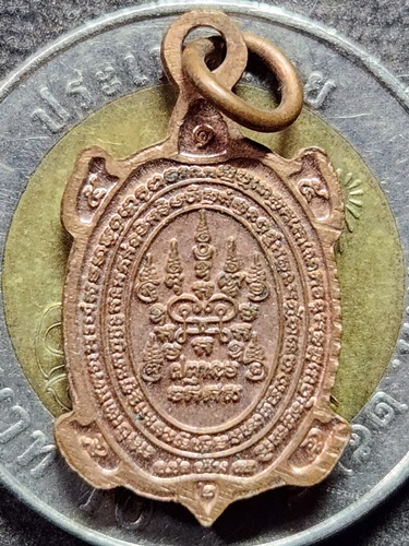 วัดไร่แตงทอง จ.นครปฐม เหรียญพญาเต่าเรือน หลวงปู่หลิว  รุ่น เจ้าสัว 111 ปี 2557