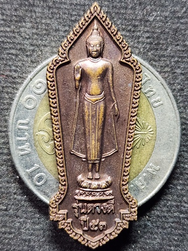 วัดพระปฐมเจดีย์ จ.นครปฐม เหรียญพระร่วงโรจน์ฤทธิ์  รุ่นดวงดี ปี2553 