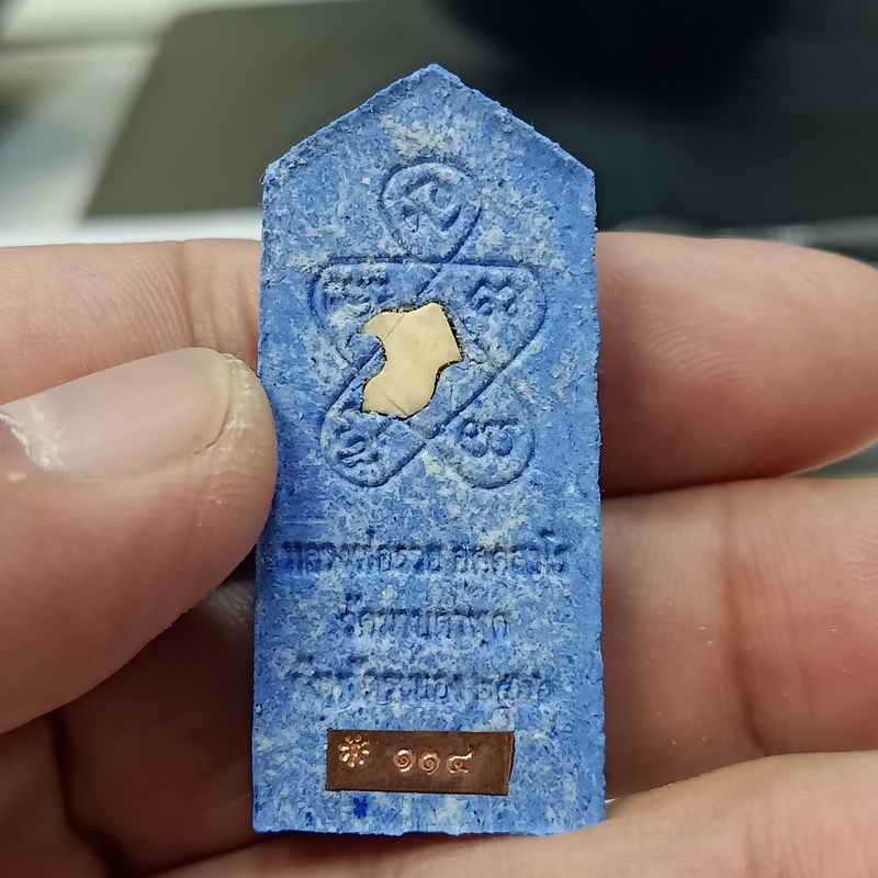 พระผงสีวลี หลังยันต์ห้า รุ่นแรก ทีมพี่เสือสร้าง หลวงพ่อรวย วัดมาบตะพุด จ.ระยอง ปี 2566 เนื้อผงว่าน