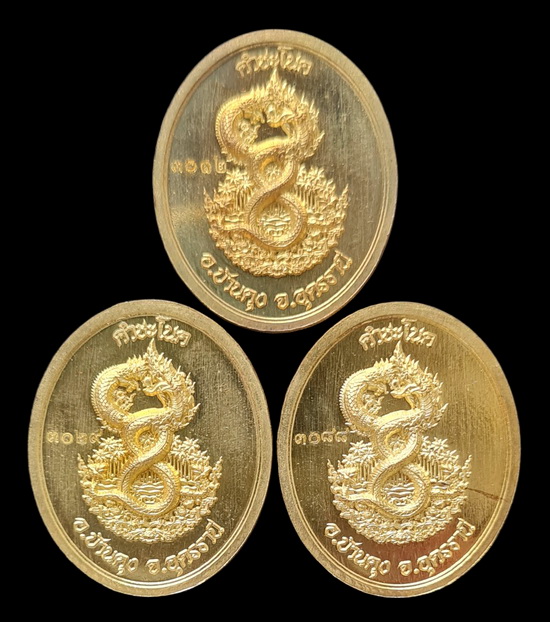 เคาะแรกแดง..พ่อปู่ศรีสุทโธ ๖๕..ทองทิพย์ลงยาขอบเขียว ๓ เหรียญ..คำชะโนด จ.อุดรธานี / ลป.มหาศิลา เสก