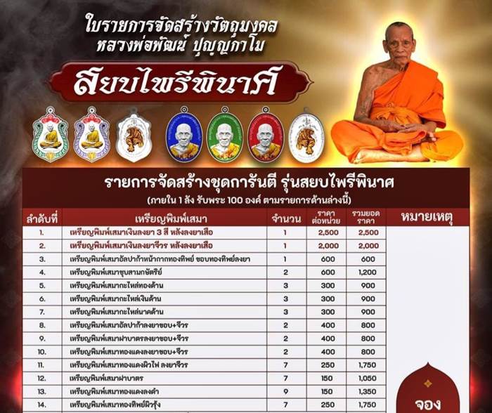 หลวงพ่อพัฒน์ ปุญฺญกาโม วัดห้วยด้วน จ.นครสวรรค์ รุ่น สยบไพรี