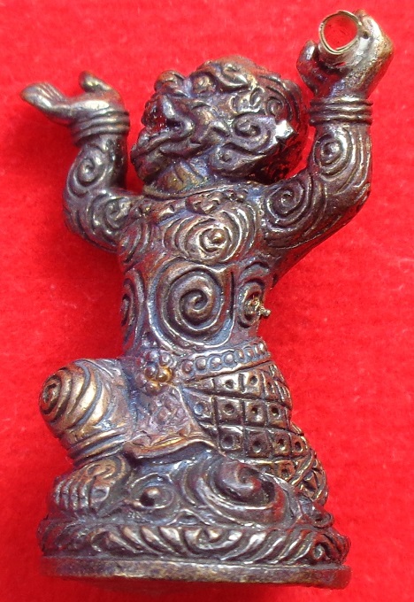 หนุมานมหาเดช ๓๐ ทัศ หลวงพ่อรักษ์ วัดสุทธาวาส จ.อยุธยา ปี ๒๕๖๐ เนื้อทองแดงผิวรุ้ง ตะกรุดทองเหลือง