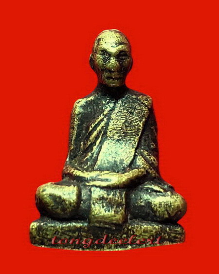 รูปหล่อหลวงพ่อสอน วัดทุ่งลาดหญ้า จ.กาญจนบุรี เนื้อทองผสมอุดกริ่ง หายาก สวยมากค่ะ