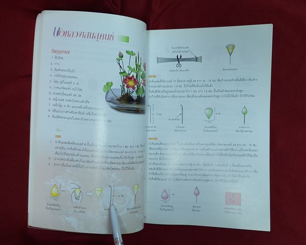 (ปิด59-)หนังสือการประดิษฐ์ดอกไม้จากดินไทย ขนาด17.7x25.7 ซ.ม. 100หน้า (สภาพมือ2)