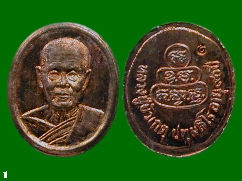 2 เหรียญ...เม็ดยาหลวงปู่บัวเกตุ ปทุมสิโร เมตตาโรงพยาบาลบางละมุง เนื้อทองแดงผิวไฟ + เนื้อทองทิพย์....