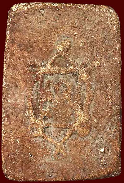 *สมเด็จฯยันต์ข้าง หลังยันต์เต่า หลวงพ่อคร้าม วัดพระเงิน นนทบุรี เนื้อผงอมหมาก*