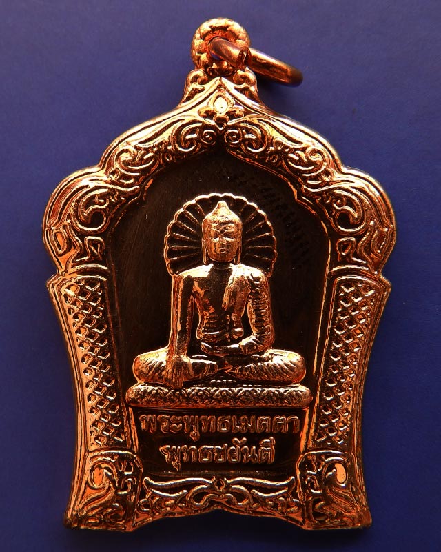 2.เหรียญทองแดงขัดเงา พระพุทธเมตตาประจำจังหวัดตรัง ฉลองพุทธชยันตี 2600 ปี สร้างร.พ. 84 พรรษามหาราช +ก