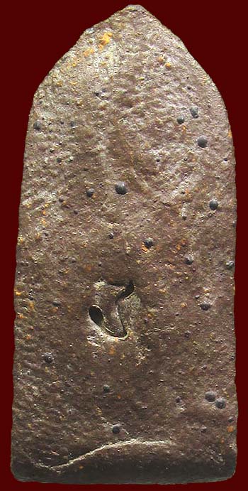 พระรอด หลังยันต์ เนื้อแกร่งเขียว