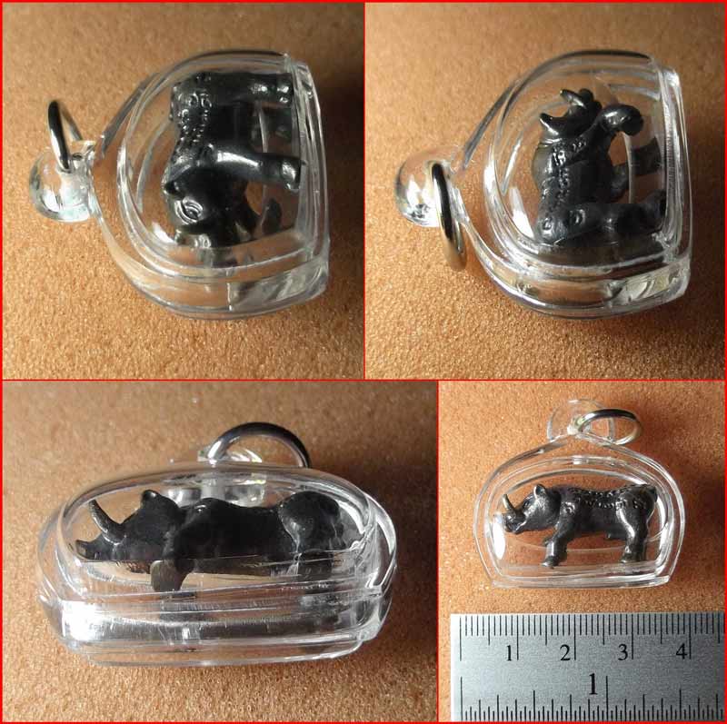 หมูทองแดงไอ้เกเขี้ยวตัน พระอาจารย์สมคิด วัดบึงตาต้า อ.ปลวกแดง จ.ระยอง เลี่ยมสวยพร้อมใช้