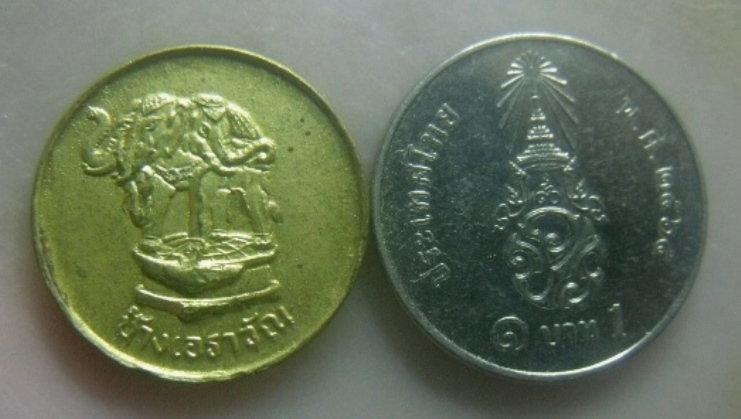 **เบาๆ**เหรียญช้างเอราวัณ (ช้างสามเศียร) จังหวัดสมุทรปราการ**พิธีหลักเมือง สวยๆ