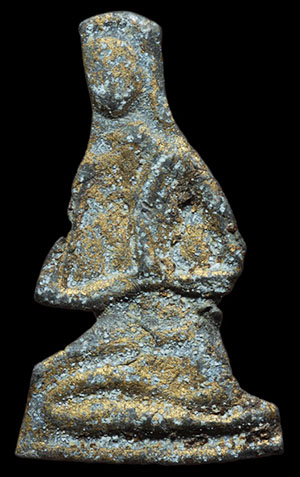 *พระกรุวัดเก๋งจีน ระยอง พิมพ์ภิกษุณี เนื้อชินตะกั่วสนิมแดง(ขวา)*