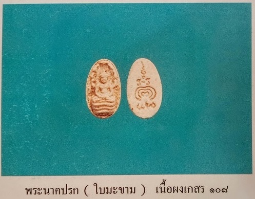 พระนาคปรกใบมะขาม ( พิมพ์จิ๋ว ) เนื้อเกสร108 หลวงพ่อแพ วัดพิกุลทอง ปี2516...เคาะเดียวแดง...