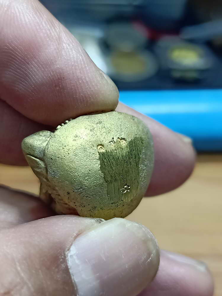 4-44 รูปหล่อรุ่นแรกพิมพ์เบ้าทุบ หลวงปู่บุญมา กตปญโญ ที่พักสงฆ์มหามงคล อ.ม่วงสามสิบ อุบลราชธานี 2562