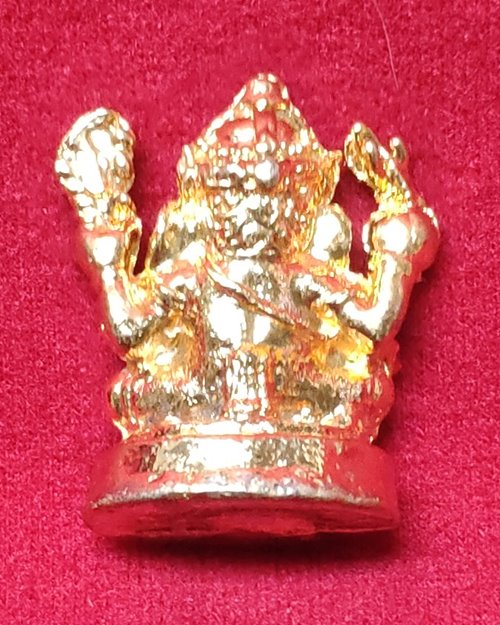 รูปหล่อพระพิฆเนศ กะไหล่ทอง (ไม่ทราบที่)