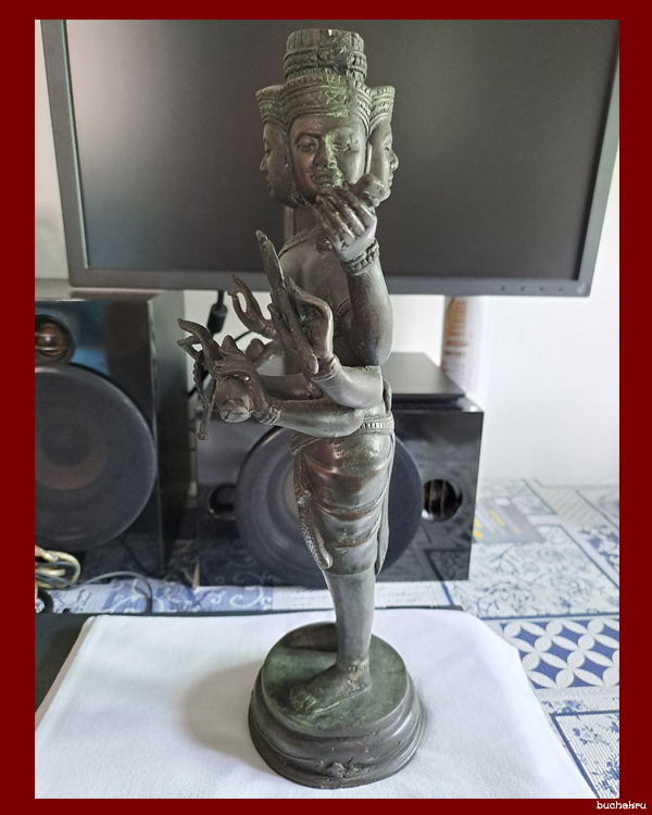 พระพรหมขนาดบูชา เนื้อสัมฤทธิ์ศิลา รุ่นมหาปรารถนา ปี 2548 ศิลปะขอมบายน หลวงปู่หงษ์ สุสานทุ่งมน 