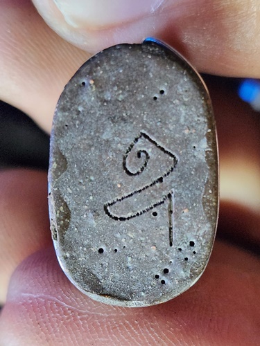 วัดสว่างอารมณ์ จ.สมุทรปราการ เสือหลงใหลหลวงปาน (วัดบางเหี้ย) ๑๐๐ ปี 2552 เนื้อผสมเหล็กน้ำพี้