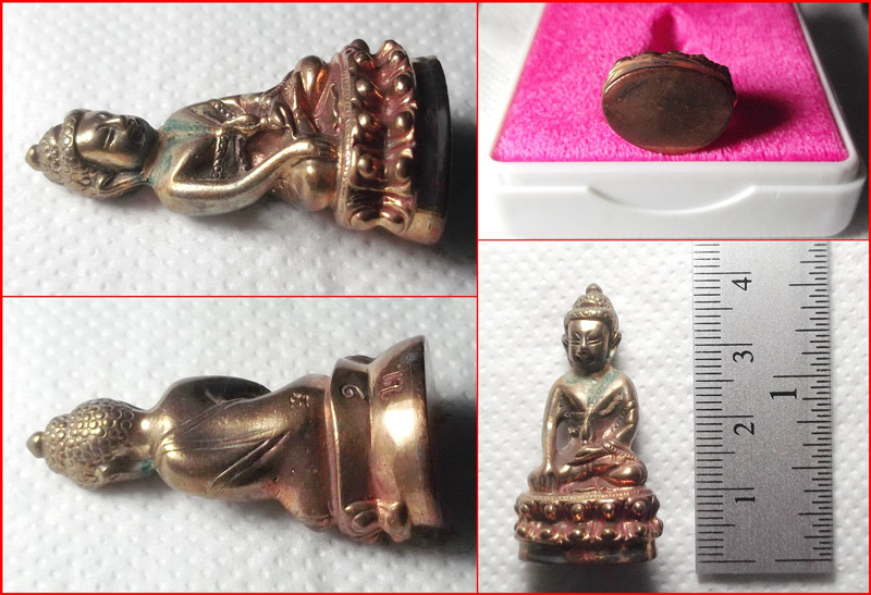 พระกริ่งหลวงพ่อวัดไร่ขิง จ.นครปฐม เนื้อทองแดง พร้อมกล่องเดิม-4