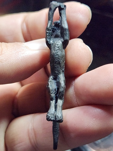 วัดกาหลง จ.สมุทรสาคร เสือเผ่น หลวงพ่อสุด ปี2550 เนื้อทองแดงรมดำ 