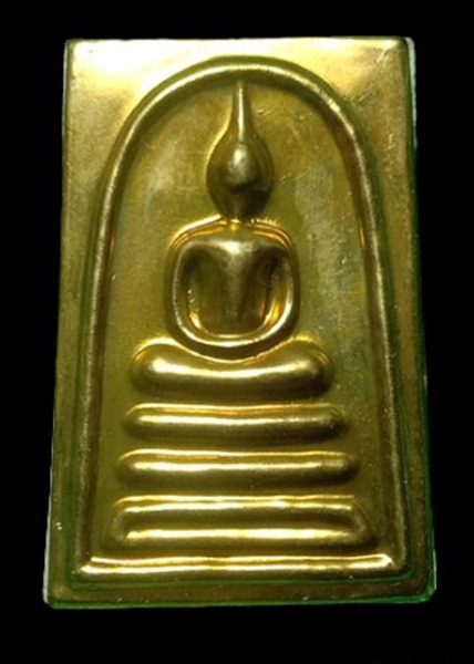 "เคาะเดียว" สมเด็จพิมพ์เส้นด้าย วัดเกศไชโย รุ่นได้เงิน ได้ทอง ปี 2552 หน้าทองเหลือง