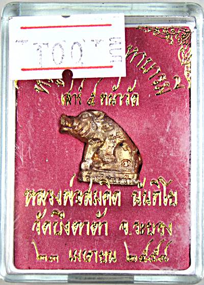 หมูทองแดงมหาบารมี เสาร์๕ หน้าวัด หลวงพ่อสมคิด นันทิโดบึงตาต้า  ระยอง ปี 54