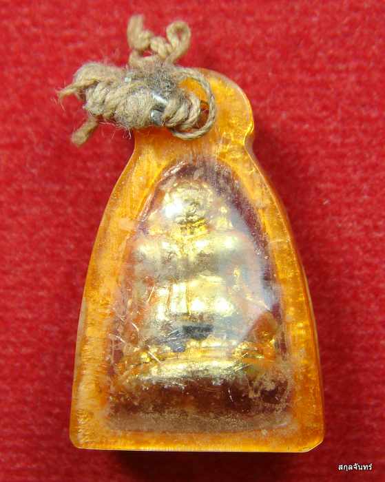 รูปหล่อพระสังกัจจายน์กะไหล่ทองเลี่ยมเก่า 