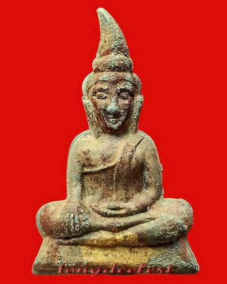 พระท่ากระดานวัดต้นลำไย จ.กาญจนบุรี เนื้อตะกั่วสนิมแดงกรุศรีสวัสดิ์แท้ ๆ พิมพ์ใหญ่ สวยมากค่ะ