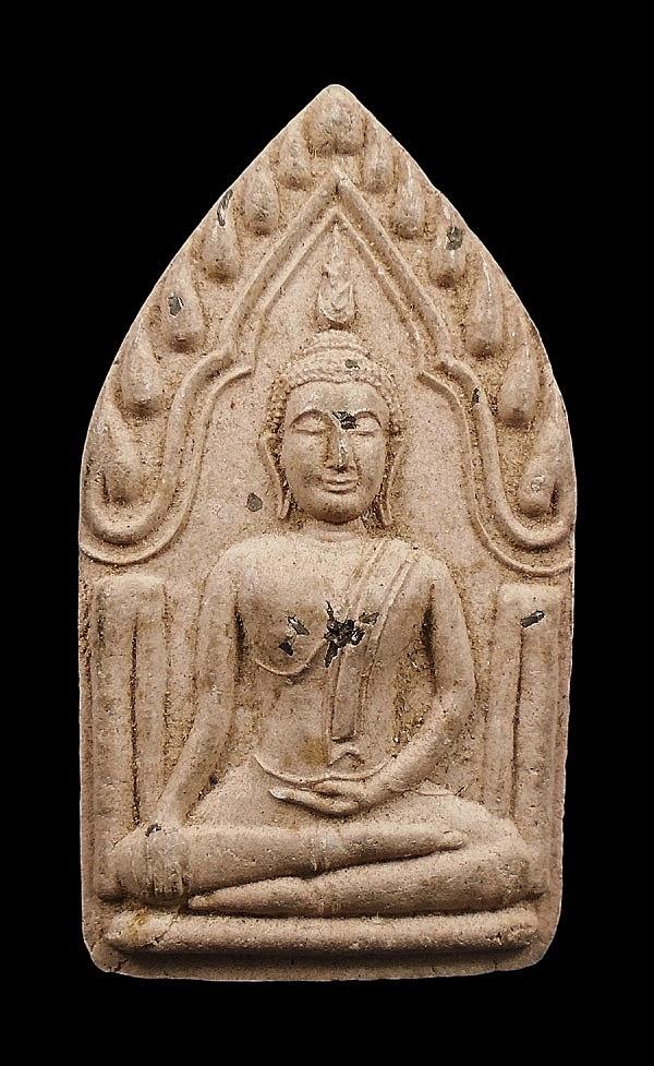 พระขุนแผนพิมพ์ใหญ่เนื้อผงหลังยันต์ปั๊มหมึกแดงไม่ทราบที่