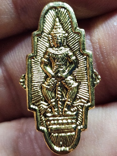 วัดเกตุมวดี ฯ จ.สมุทรสาคร  เข็มกลัดท้าวเวสสุวรรณ ปี 2511 หลวงพ่อเนื่อง วัดจุฬามณีร่วมปลุกเสก