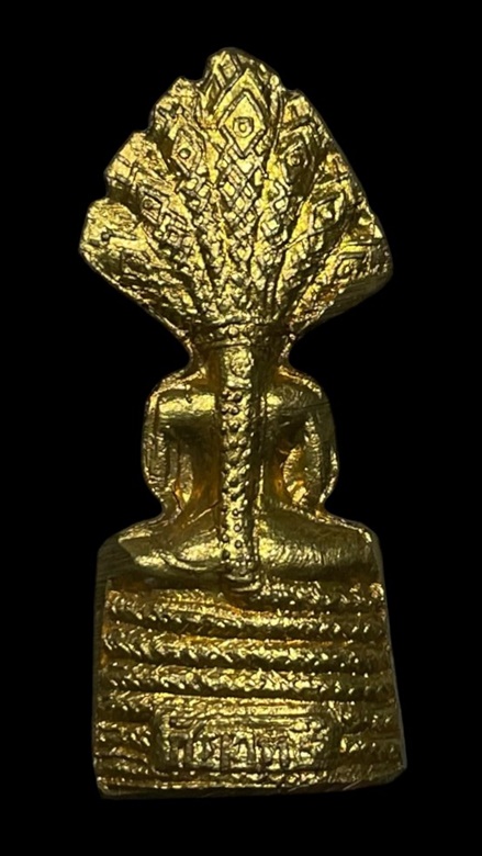 "เคาะเดียว" รูปเหมือนปั๊ม พระนาคปรกชัยฤทธิ์ บรรจุกริ่ง หลวงพ่ออั้น วัดพระญาติ อยุธยา เนื้อทองฝาบาตร 