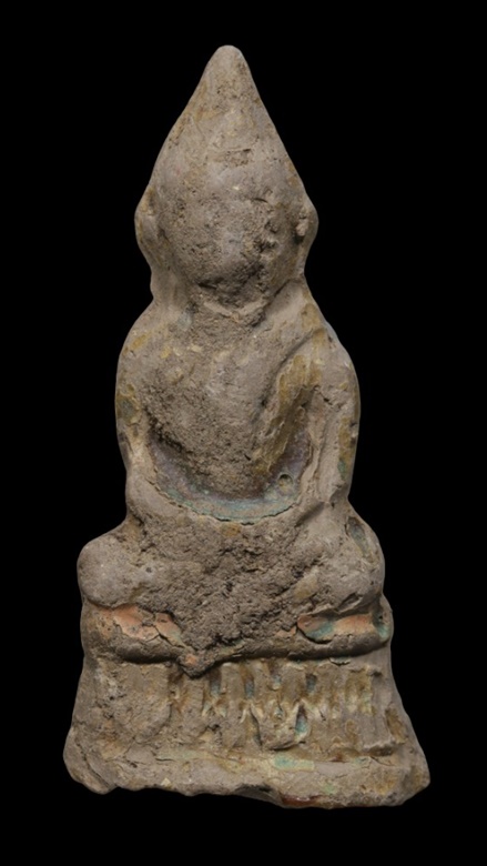 "เคาะเดียว" พระสมัยรัตนโกสินทร์ ปี 2325 - ปี 2500 ปางสมาธิ เนื้อดิน (ขนาดห้อยคอ) + บัตรรับรอง