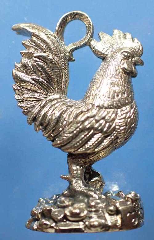 รูปหล่อพญาไก่รวยทรัพย์ พ่อหลวงล้าน วัดขนาย รุ่นเศรษฐีเงินล้าน ๕๕ "โค๊ด ๒๘๓ ล้าน" สวยกริ๊บ*28