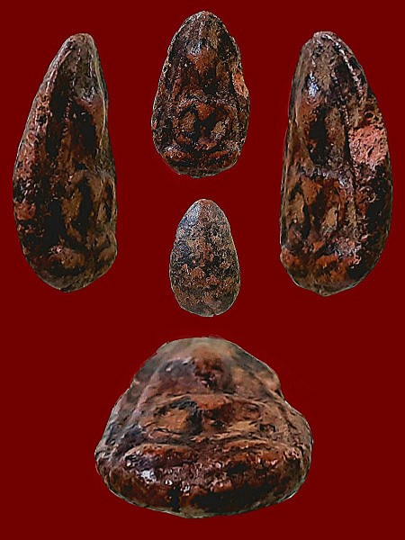 พระเม็ดน้อยหน่าเนื้อดิน กรุโป่งมะขาม สุโขทัย