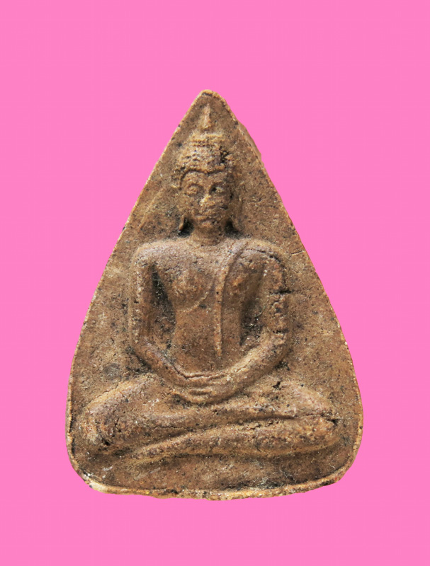 พระผง พิมพ์ใบโพธิ์ หลังตรา 