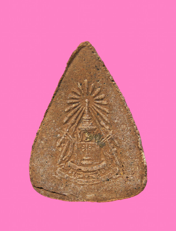 พระผง พิมพ์ใบโพธิ์ หลังตรา 