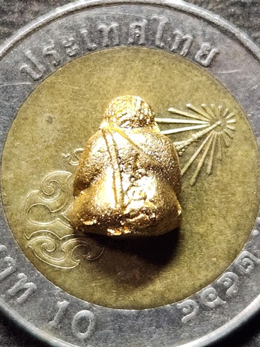  วัดแก้วเจริญ  สมุทรสงคราม พระสังกัจจายน์ " หลวงพ่อหยอด" ปี 2534 เนื้อทองทิพย์