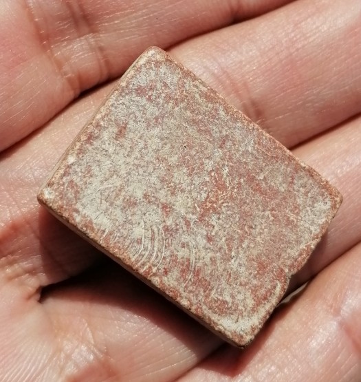 พระสมเด็จแหวกม่าน เนื้อดิน หลังเรียบ​ หลวงพ่อกวย วัดโฆสิตาราม ยุคต้น​ เคาะเดียว     