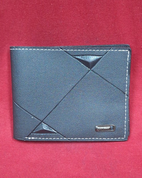 (ปิด49-) กระเป๋าใส่สตางค์ผู้ชายสีดำ Jiangbao (สภาพไม่ได้ใช้)