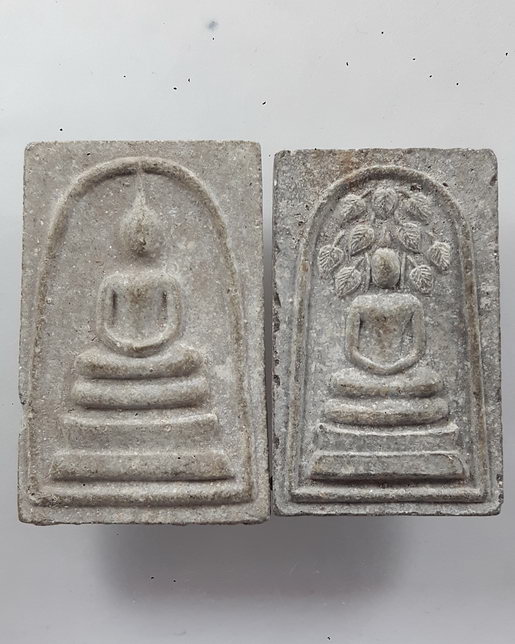 " พระสมเด็จ วัดคลองมะนาว จ.ตราด พิมพ์ใหญ่ + ปรกโพธิ์ ทีเดียว 2 องค์ครับ "