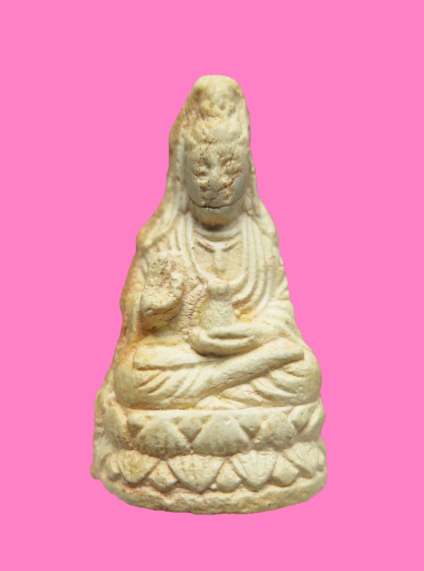 พระกริ่ง พิมพ์เจ้าแม่กวนอิม เนื้อผง หลวงพ่อจรัญ วัดอัมพวัน ปี 37