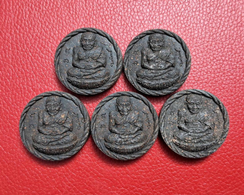 !!!! 5 องค์ !!!! พระหลวงพ่อทวด แจกปีใหม่ วัดห้วยมงคล พิมพ์พระพุทธ เนื้อว่านดินดำ กากยายักษ์ ปี 2551 