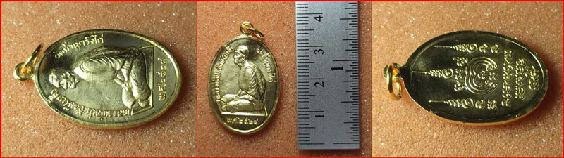 เหรียญรุ่นแรก เหรียญนาคี หลวงปู่จักร วัดถ้ำเขารังไก่ ชัยนาท เนื้อทองแดง(กะไหล่ทองเพิ่ม) ปี2528