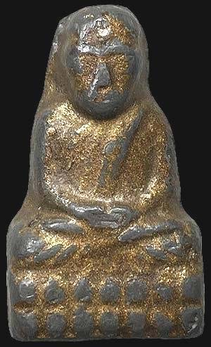 *หลวงพ่อทวดเหยียบน้ำทะเลจืด เนื้อชินตะกั่วทาทองบรอนซ์ *