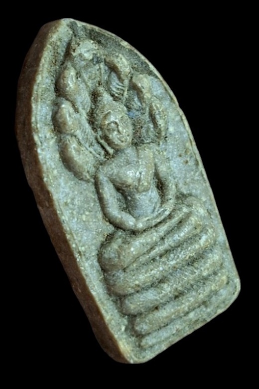 "เคาะเดียว" พระผงนาคปรก เนื้อผงน้ำมัน หลวงพ่อกวย วัดโฆสิตาราม จ.ชัยนาท 