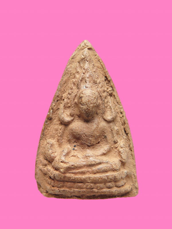 พระพุทธชินราช เนื้อดิน หลังจาร หลวงพ่อโต๊ะ วัดกำแพง (พระยุคต้นหายาก)